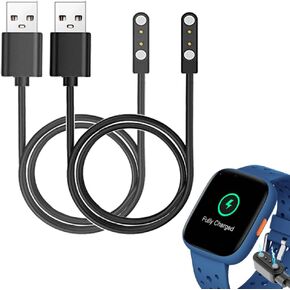 Smart Watch Cables Compatible with BW02 BIGGERFIVE 1.8" Smart Watch, 2-Pack