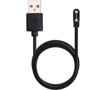 Smart Watch Charger, Magnetic USB Charging Cable, 3.0 mm, 2 Pin Magnetic (Black)