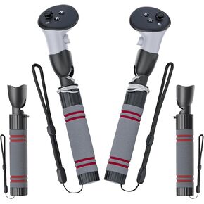 Handle Attachments Compatible with Oculus Quest 2 Controller/Quest 3 Controller/Pro Controller Accessories, VR Gorilla Tag Long Arms Grips for Meta Quest 2 Beat Saber Golf Club Baseball