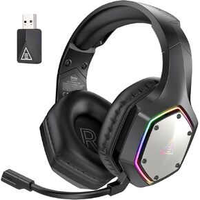 2.4GHz Wireless Gaming Headset for PC, PS4, PS5, Gaming Headphones with Noise Cancelling Microphone, 7.1 Surround Sound, 36-Hr Battery Gamer Headset for Computer, Laptop, 3.5mm Wired for Xbox Serie