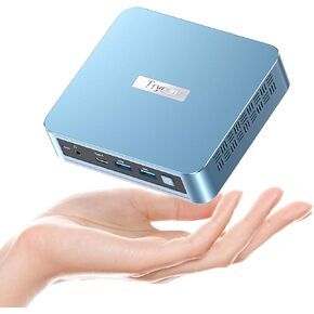 WI-6 Pro Mini PC N100, Intel 12th (up to 3.4GHz) Mini Computers, 16GB DDR4 RAM 512GB SSD Mini Desktop Computer, Support 4K@60Hz Triple Output/WiFi5/BT4.2, for Home/Office 2024 Pc Mini