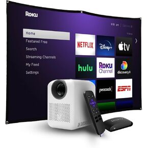 HP CC180 Promo 3in1 Portable HD Smart Video Projector with Roku Express HD /84" Screen