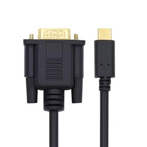 CY Type-C Video Cable USB 3.1 USB-C to VGA RGB Support 1080p 60hz Cable 1.8m for Monitor Laptop HDTV