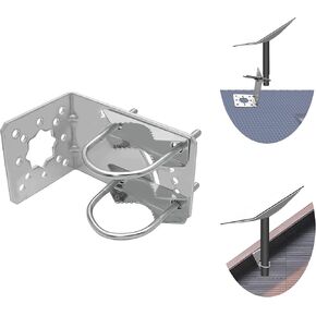 Universal Antenna Mount, Wall-Mounted Heavy Duty Mount Bracket Pipe Adapter for Outdoor TV Antennas, WiFi Extender, Weather Station, Starlink Gen 2 Dish