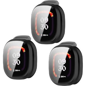 3Pack Soft TPU Cases Intended for Fitbit Google Ace LTE Accessories Watch Screen Protector for Fitbit Google Ace LTE (Black,Black,Black)