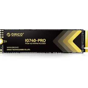 ORICO Industrial SSD 2TB M.2 NVMe SSD, PCIe 4.0 Drive with 7450MB/s Read Speed, Advanced Data Security and Innovative Heatsink, for Edge Computing, Industrial PC, Personal Laptop and PS5 - IG740PRO