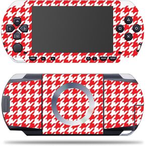 MightySkins Skin Compatible with Sony PSP – Red Houndstooth | Protective, Durable, and Unique Vinyl Decal wrap Cover | Easy to Apply, Remove, and Change Styles | Made in The USA