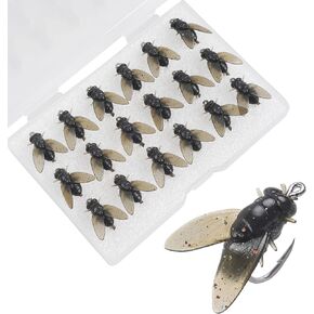 Bionic Fly Fishing Bait Bass Fly Fishing Lures Kit Biomimetic Fly Fishing Lure with Attractor Bait Hook Fishing Accessories for Saltwater Freshwater Panfish Trout Bass Fishing Flies