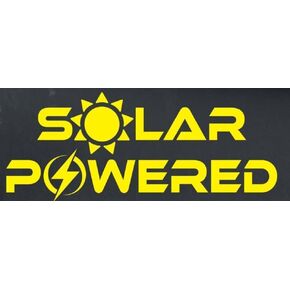 AK- Solar Powered Decal for Car Electric Cars | Hybrid Cars | Laptop | Windows | Any Smooth Surface | Size: 7" (Yellow) **White Background**