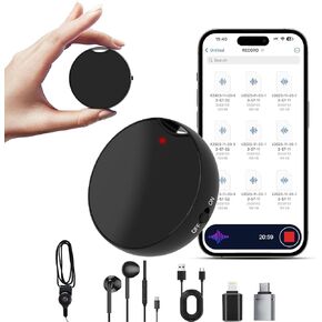 64GB Digital Voice Activated Recorder,Support Phone Connected via OTG,4640 Hours Audio Recorder,Playback&Edit on The Phone,Portable USB-C Recording Device for Lectures, Meetings, Interviews,Work