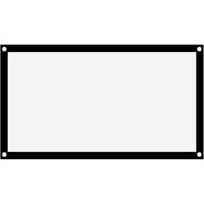 16:9 Projection Screen, Non Crease White Projector Screen, 16:9 Thicken Portable Non Crease Soft White Polyester Projector Curtain Projection Screen (40 inches)