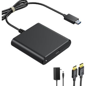 PS VR2 Adapter Compatible with PS VR2,PS VR2 PC Adapter,Adapter Power Kit and DisplayPort Cable,Expand PS VR2 Game Library to Play Games on PC