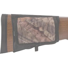 Allen Company Buttstock Shotgun Shell Holder for Shotguns - Hunting Ammo Holder - Fits Most Shotguns Remington, Benelli, Winchester, Stoeger, & Franchi - Camo with Cover Flap