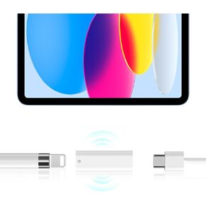 USB C Adapter for Apple Pencil 1st Generation, Female USB C for Lightning Charge Adapter Connector Bluetooth Pair for iPad 10th Type C iPencil Adapter Charging Accessories for iPad 10th Generation