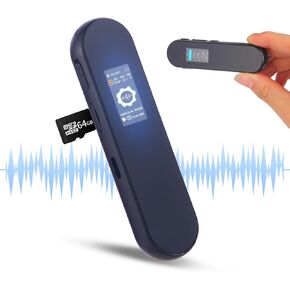 64GB Voice Recorder with Playback for Lectures Meetings,Professional Portable Digital Recording Device,Small Audio Recorder,Mini Tape Recorder,Dictaphone,MP3 Player