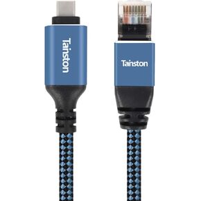USB C to Ethernet Cable, 6Ft Type C to RJ45 Cable,USB C to Gigabit Ethernet Cable Compatible Thunderbolt 3/4,Directly Connected to Smartphone, Laptop, PC, Switch, Router, Modem and More