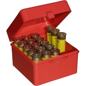 MTM S-25-20-30 25 Round 20 Gauge Shotshell Box, Flip Top Lid, USA Made, Red