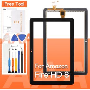 Screen Replacement for Amazon Kindle Fire HD 8 /HD 8 Plus Tablet 12th Gen 2022/2024 R2SP8T R24SB8 T805S Touch Screen Panel Digitizer Screen Replacement Full Assembly Repair Kits