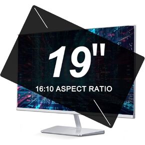 19 Inch Privacy Screen for Monitor -Anti-Scratch -Anti-Peeping Data Confidentiality Privacy Shield,Eye Protection -Anti-Glare -Anti-Blue Light PC Protector Film,16:10 Widescreen Monitor