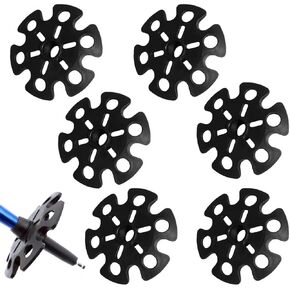 Walking Stick Tips,Removable Mud Ski Basket Trekking Pole Snowflake Basket,Removable Mud Ski Basket Replacement Accessory for Hiking Poles(6 PCS)