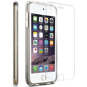 Ipod Touch Case 6th & 5th Generation Case, (Clear) includes [Tempered Glass Screen Protector] Shock-Absorbing Bumper