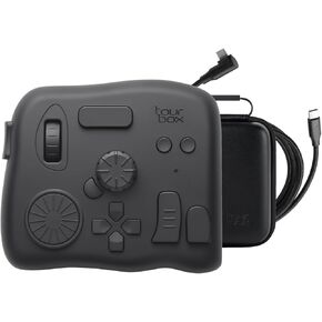 TourBox Elite, Bluetooth Controller for Video Photo Editing Color Grading, Davinci Resolve Speed Editor, MacOS/Windows, Photoshop Lightroom Premiere Final Cut Pro Programmable Keyboard