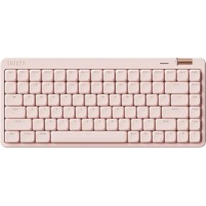 Flow Lite 84 Keys Low Profile Mechanical Keyboard, 75% Swappable Rechargeable Wireless Keyboard with 2.4G Receiver, Bluetooth and Wired Connection for Windows, Mac/Spector Linear Switches (Flamingo)