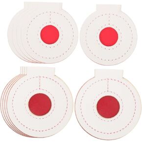Yardwe 10pcs Bullseye Huntings Targets Hooting Practice Tool Targets Metal Training Targets Accuracy Tool Spots Gear for 7c Thicken White Microfiber