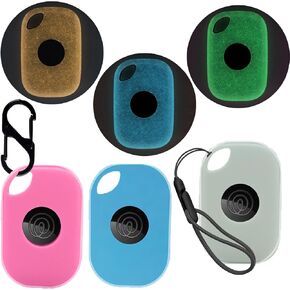 3pack Case for Tile by Life360 Pro (2024),Silicone Protective Cover(with Carabiner + Lanyard) Drop-Proof,Scratch-Proof,Protective Case for Tile Pro 2024 RE-61011 (FluorescentGreen+Pink+Blue)