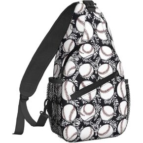 Bull Head Flower Sling Bag For Women Crossbody Shoulder Bag Casual Daypack Backpacks Men Chest Bag Gym Cycling Travel Hiking