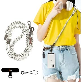 UHYCrossbody Phone Lanyard for Most Smartphones Adjustable Mobile Phone Lanyard,phone lanyard crossbody can hold headphones, keys, wallet, etc.Cellphone lanyard with cell phone spacer