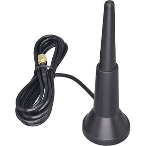Dixingtek Waterproof IP67 5dBi SMA 2M Cable Dual-Band WiFi 4G LTE 5G Antenna Magnetic Base for Router Wireless Network Video Surveillance Monitor Hunting Game Security Camera Pyramidal Antenna
