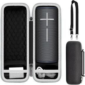 Case Compatible with Ultimate Ears Boom 4 3 Floating Speaker, Travel Carrying Storage Holder for JBL Flip 5 6 7 Bluetooth Speaker, USB Cable and Adapter (Box Only) -Blue