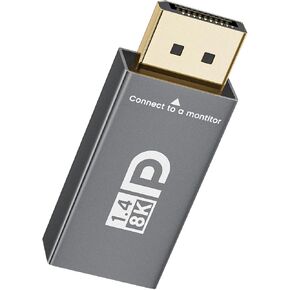 XAOSUN 8K@60Hz USB C to DisplayPort 1.4 Adapter, 4K@240Hz Type-C to Display Port Adapter, Thunderbolt 4/3 to DP Converter Compatible with iPhone 16/15, Galaxy S24, MacBook Pro/Air, iPad XPS