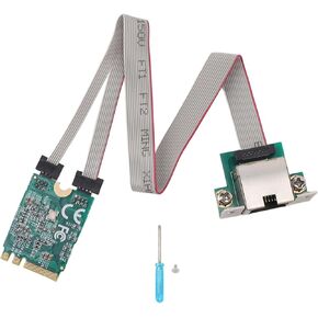 Mini PCIE Network Card, RTL8125B M.2 A E Single Port 2.5G NIC - Bent Pin, Portable PCI Express Card LAN Adapter Ethernet Adapter.