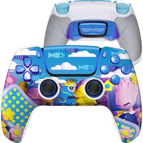HEXGAMING ULTIMATE Wireless Controller Compatible with ps5, Modded FPS Gaming Controller with Paddles - 4 Remap Back Buttons - Hair Triggers - Interchangeable Thumbsticks - KOTA YAMAJI x GOOD DREAMS