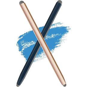 2-in-1 Stylus Pen for Touchscreen with Magnetic, Kenkor 2PCS Tablet Pencil for Apple iPad/Air/Mini/Pro/iPhone/Android/Huawei/Cellphone/Samsung/Galaxy All Universal Touch Screen Devices (Black/Gold)