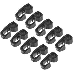 MECCANIXITY Camping Snaps Hooks Plastic Buckles, 4mm Hole Clip Accessories for Tent Canopy, Black Pack of 20