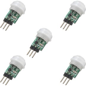 Mini Pyroelectric PIR Motion Sensor Module, PIR Infrared IR Human Sensor, Human Detector for Arduino, ESP32, ESP8266, Raspberry Pi