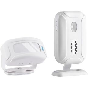 Shop Store Welcome Buzzer Door Sensor Chime Alarm Wireless Home Security Infrared PIR Motion Sensor Detector Bell Entry Alert System, 36 Ringtones & LED Indicators, Long Range