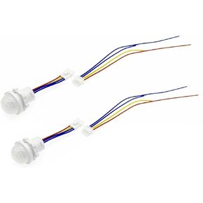 JZK 2X AC 110-220V PIR Motion Sensor Module, pir Infrared Motion Sensor Detector Switch for led Lighting, pir Sensor for Ceiling Light, Downlight, Light Sensor Module