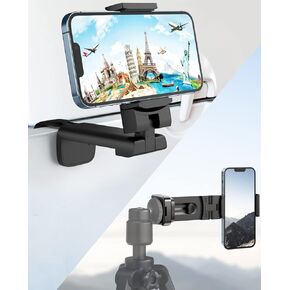 MiiKARE Airplane Travel Essentials Phone Holder, Universal Handsfree Phone Mount for Flying 360 Degree Rotation, Travel Accessory Travel Must Haves for Man Women Phone Stand for Desk,Tripod