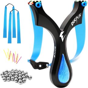 High-Velocity Slingshot for Adults - Professional Hunting & Shooting Catapult with Precision Fiber Optic Sight, Durable Rubber Bands, Ideal for Outdoor Sports - Complete Accessory Kit Included