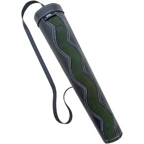 Hunt & Seek Cow Mild Finished and Cow Suede Leather 17-inches Back/Shoulder Arrow Quiver for Archery Hunting