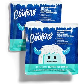 Cool Coolers by Fit & Fresh High Performance Kids Lunch Box Ice Packs, Puncture Resistant Ice Packs for Lunch Bags and Cooler, Durable and Reusable, Non-Toxic Gel Ice Packs