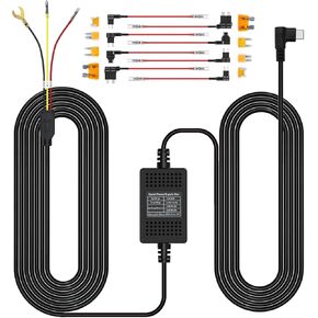 مجموعة Hardwire لـ N8/N7 Dash Cam ، CUSB من نوع 12 قدمًا ، إدخال 12V/24V ، إخراج 5V/2.5A.DASH CAM HARDWIRE KIT مع إضافة صمامات الدائرة