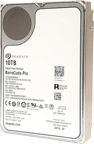 Seagate 10tb Barracuda Pro 7200RPM SATA 6GB/S 256MB CACHE 3.5 بوصة القرص الصلب الداخلي (ST10000DM0004) (متجدد) in Saudi Arabia