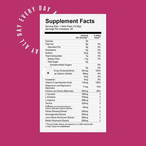 مشروبات aded aded Energy + ترطيب الفيتامينات المعادن الشوارد nootropics مسحوق الشراب شرب السكر - نكهة الليمون التوت (20 حزمة فردية) in Saudi Arabia