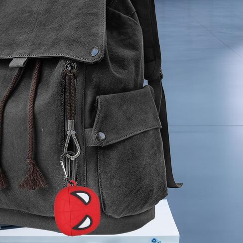 متوافق مع غطاء حالة الجيل الرابع من AirPods مع سلسلة المفاتيح ومجموعة أنظف ، وسلك مغناطيسي مضاد للورق لطيف ثلاثي الأبعاد سيليكون ناعم مضحكة لملحقات AirPods 4 للنساء للنساء Red in Kuwait