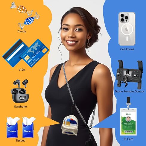 Adjustable Phone Lanyard,Anti-Theft Crossbody Strap for Most Phones,Universal,with a Mini Bag for Keys,Tissues,etc. in Saudi Arabia
